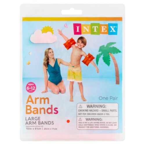 Intex Large Arm Bands, Ages 6-12 years, one pair