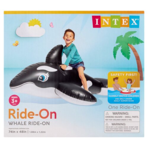 Intex Whale Ride-On, Ages 3+ Years, 1 count