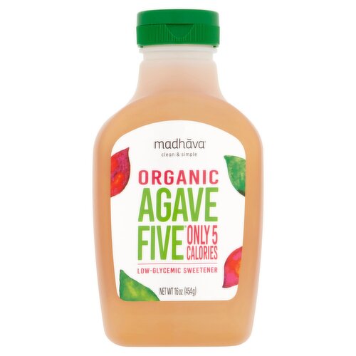 Madhava Organic Agave Five Low-Glycemic Sweetener, 16 oz