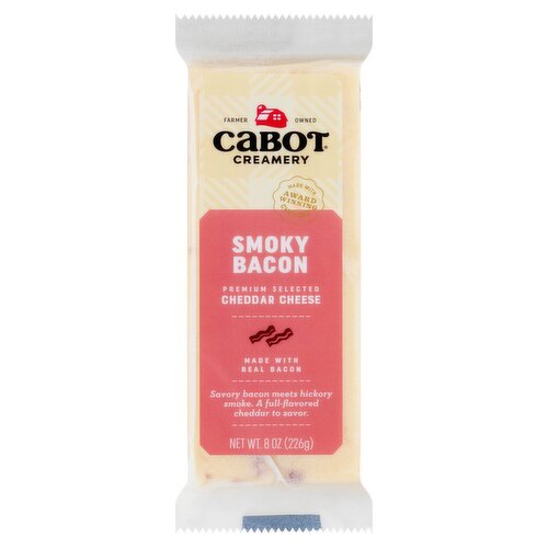 Cabot Creamery Smoky Bacon Cheddar Cheese, 8 oz
