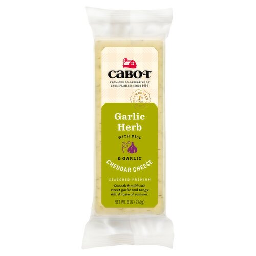 Cabot Garlic Herb Cheddar Cheese, 8 oz