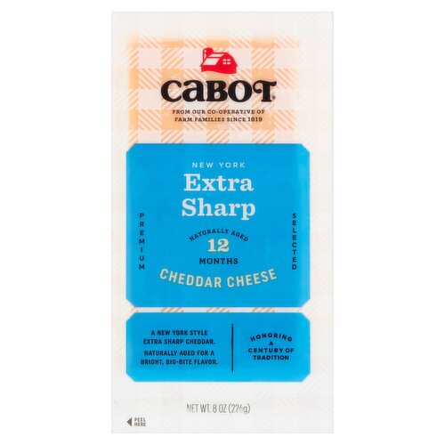 Cabot New York Extra Sharp Cheddar Cheese, 8 oz