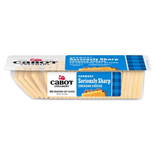 Cabot Creamery Vermont Seriously Sharp Cheddar Cheese, 26 count, 7 oz