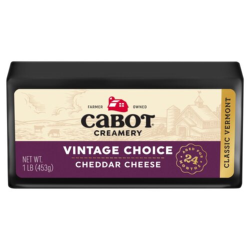 Cabot Creamery Vintage Choice Cheddar Cheese, 1 lb