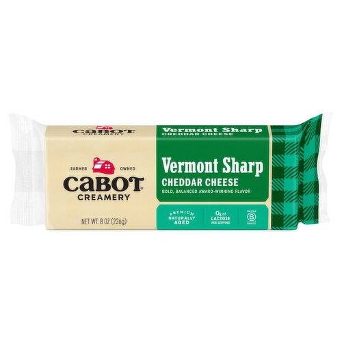 Cabot Creamery Vermont Sharp Cheddar Cheese, 8 oz