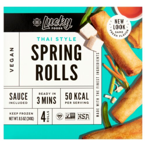 Lucky Foods Thai Style Spring Rolls, 4 count, 8.5 oz