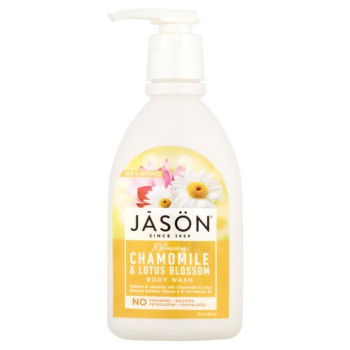 Jāsön Relaxing Chamomile & Lotus Blossom Body Wash, 30 fl oz