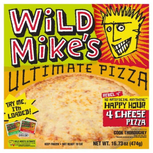 Wild Mike's Rebel 9" Happy Hour 4 Cheese Ultimate Pizza, 16.73 oz
