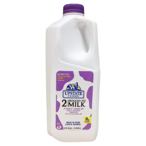 UPSTATE FARMS 2 Percent Reduced Fat Milk, 1/2 gal