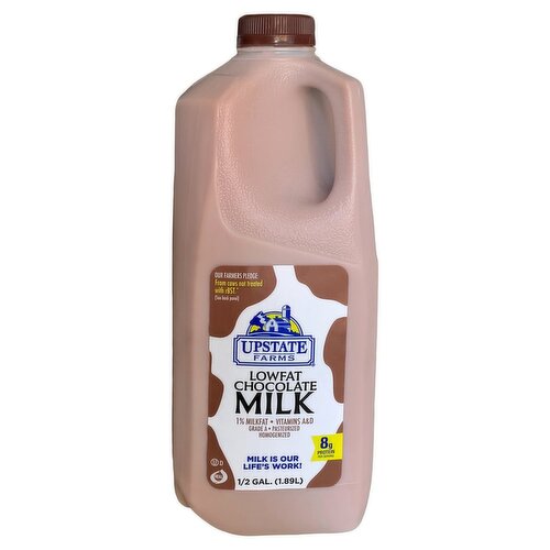 UPSTATE FARMS Lowfat Chocolate Milk, 1/2 gal