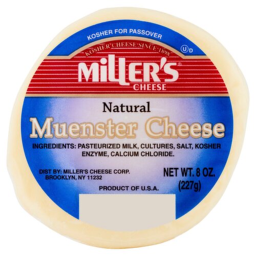 Miller's Natural Muenster Cheese, 8 oz