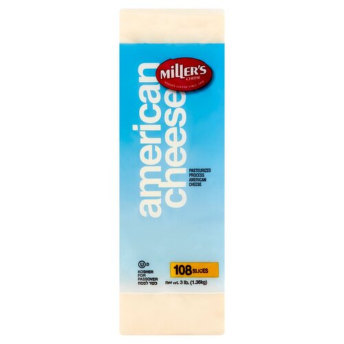 Miller's Cheese American Cheese, 108 count, 3 lb