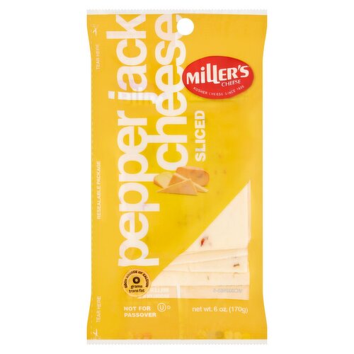 Miller's Sliced Pepper Jack Cheeze, 6 oz