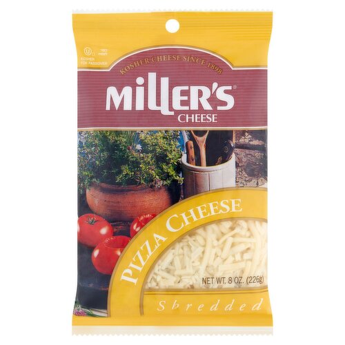 Miller's Cheese Shredded Pizza Cheese, 8 oz