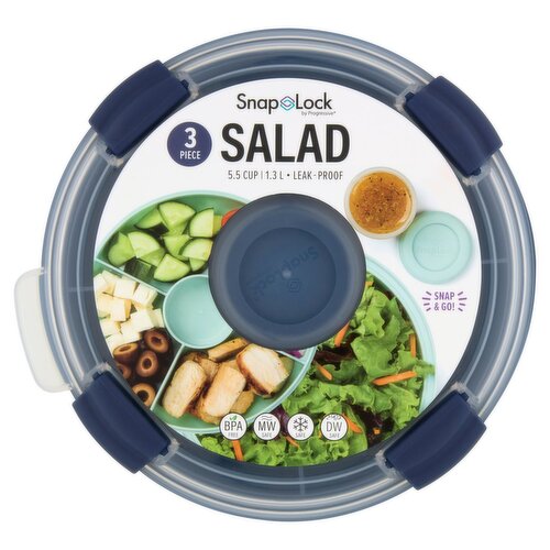 Progressive Snap Lock 3 Piece Salad Container Set