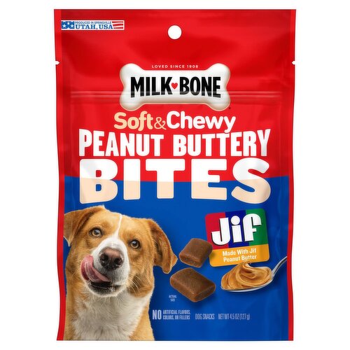 Milk-Bone Soft & Chewy Peanut Buttery Bite Dog Snacks, 4.5 oz