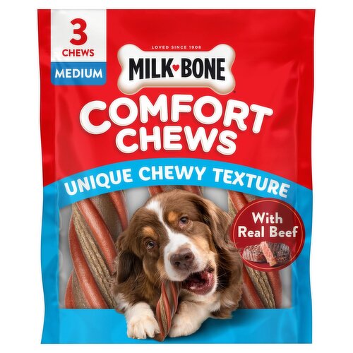 Milk-Bone Comfort Chews Dog Treat, Medium Dogs 15-75 lbs, 3 count, 7.4 oz