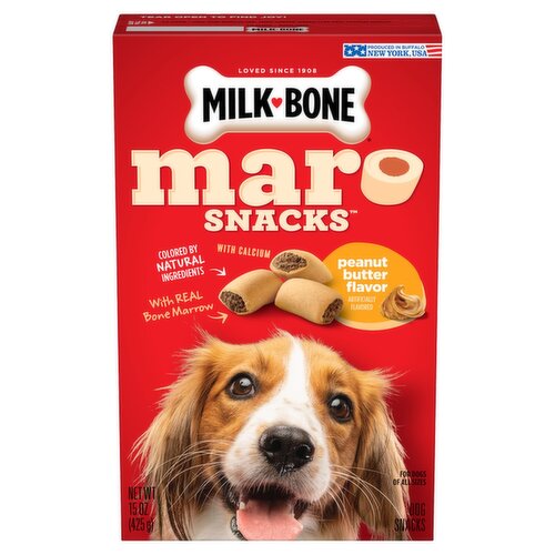 Milk-Bone Maro Snacks Peanut Butter Flavor Dog Snacks, 15 oz