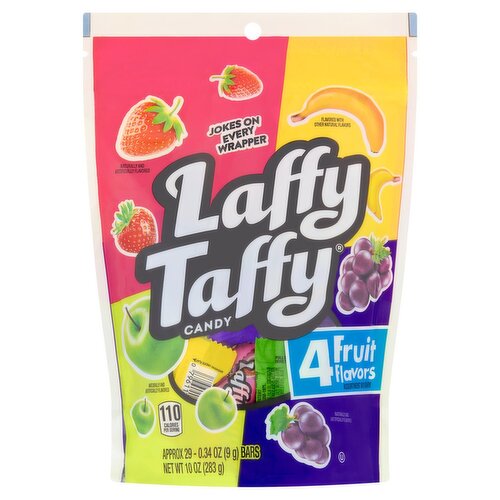 Laffy Taffy 4 Fruit Flavors Candy Bars, 0.34 oz, 29 count