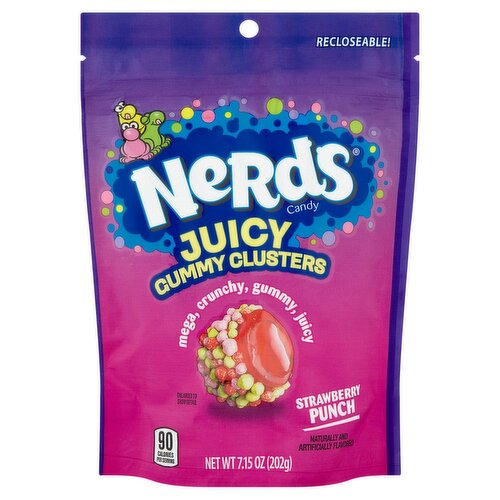 Nerds Strawberry Punch Juicy Gummy Clusters Candy, 7.15 oz