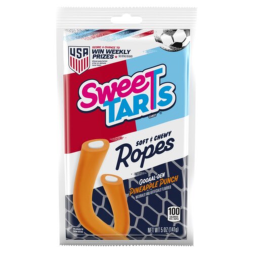 SweeTarts Ropes Gooaal-Den Pineapple Punch Candy, 5 oz