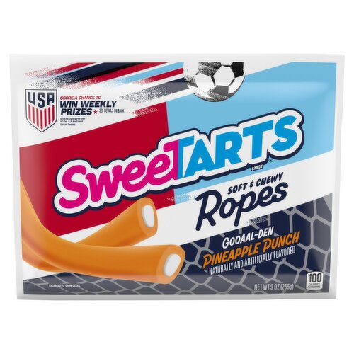 SweeTarts Ropes Gooaal-Den Pineapple Punch Candy, 9 oz