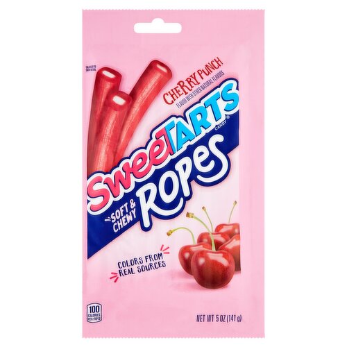 SweeTarts Cherry Punch Soft & Chewy Ropes Candy, 5 oz