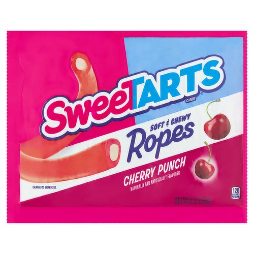 Sweetarts Cherry Punch Soft & Chewy Ropes Candy, 9 oz