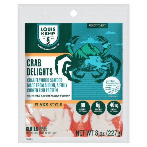 Louis Kemp Crab Delights Flake Imitation Crab, 8 oz