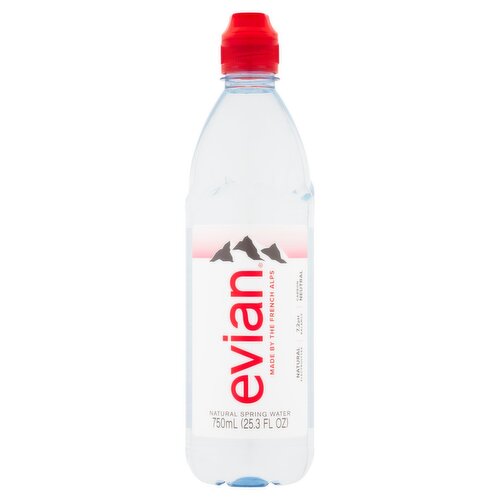 Evian Natural Spring Water, 25.3 fl oz