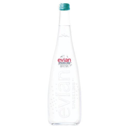 Evian Sparkling Carbonated Natural Spring Water, 1.58 pt