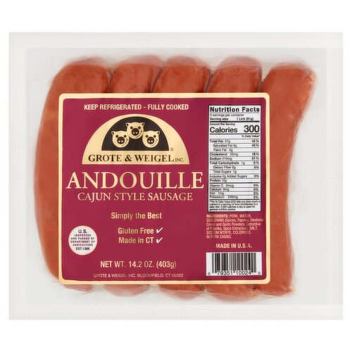 Grote & Weigel Andouille Cajun Style Sausage, 14.2 oz