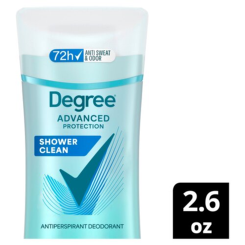 Degree Advanced Protection Shower Clean Antiperspirant Deodorant, 2.6 oz