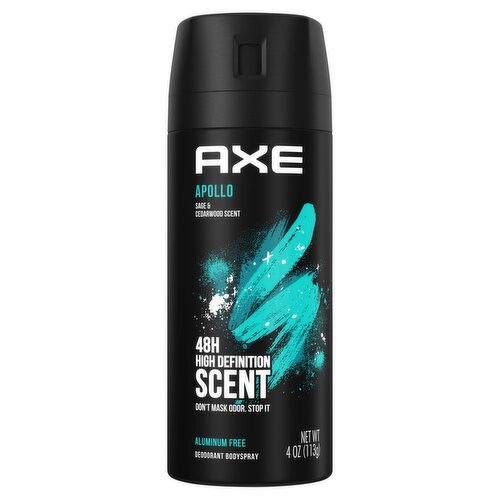 Axe Apollo Sage & Cedarwood Scent Deodorant Bodyspray, 4 oz