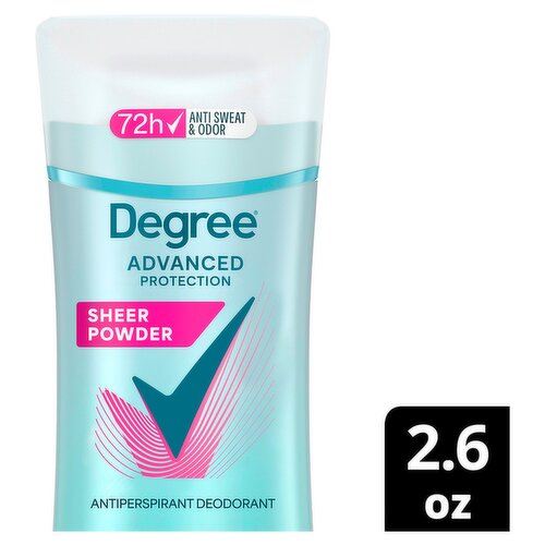 Degree Advanced Protection Sheer Powder Antiperspirant Deodorant, 2.6 oz