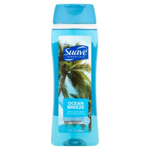 Suave Essentials Ocean Breeze Gentle Body Wash, 18 fl oz