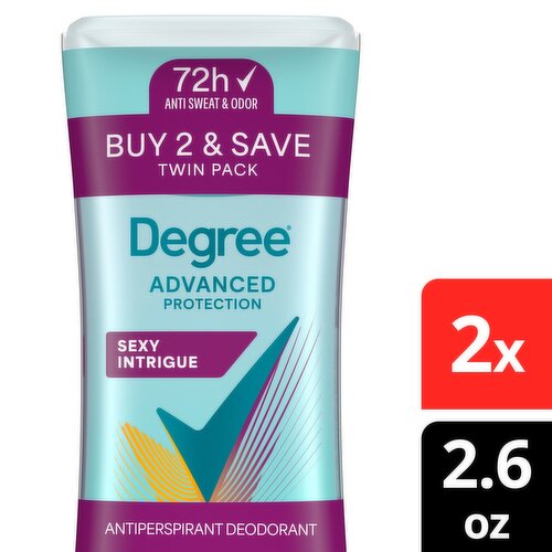Degree Sexy Intrigue Antiperspirant Deodorant Twin Pack, 2.6 oz, 2 count