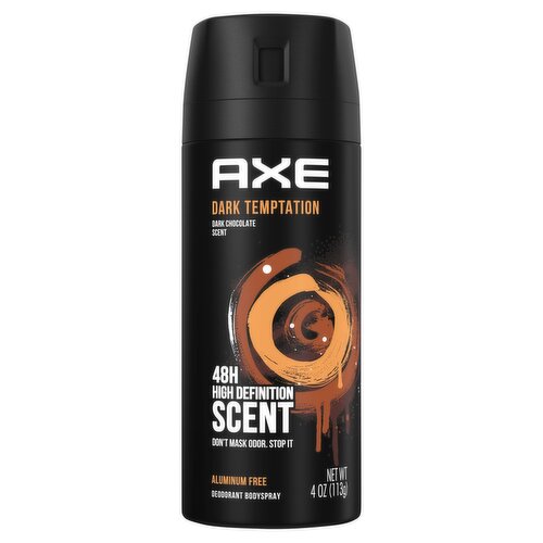 Axe Dark Temptation Dark Chocolate Scent Deodorant Bodyspray, 4 oz