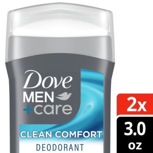 Dove Men+Care Clean Comfort Deodorant Twin Pack, 3.0 oz, 2 count