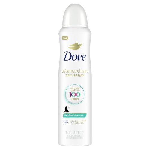 Dove Advanced Care Dry Spray Invisible Sheer Cool Antiperspirant Deodorant, 3.8 oz