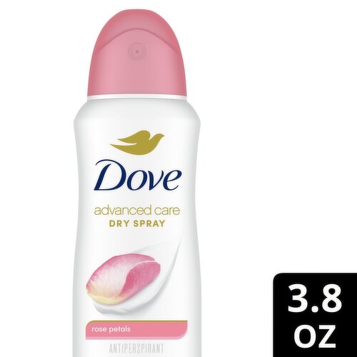 Dove Advanced Care Dry Spray Rose Petals Antiperspirant Deodorant, 3.8 oz