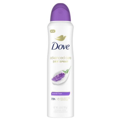 Dove Advanced Care Dry Spray Lavender Fresh Antiperspirant Deodorant, 3.8 oz