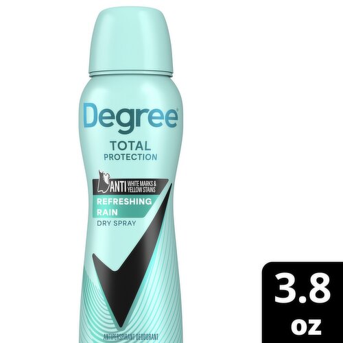Degree Total Protection Refreshing Rain Dry Spray Antiperspirant Deodorant, 3.8 oz