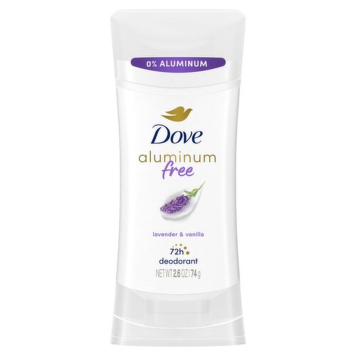 Dove 0% Aluminum Lavender & Vanilla Scent Deodorant, 2.6 oz