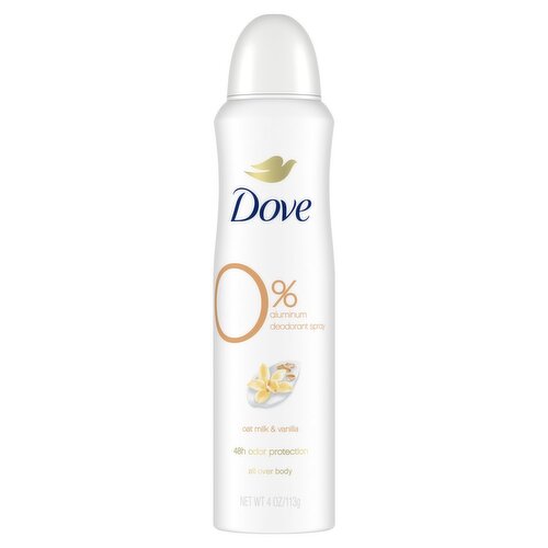 Dove Oat Milk & Vanilla Deodorant Spray, 4 oz