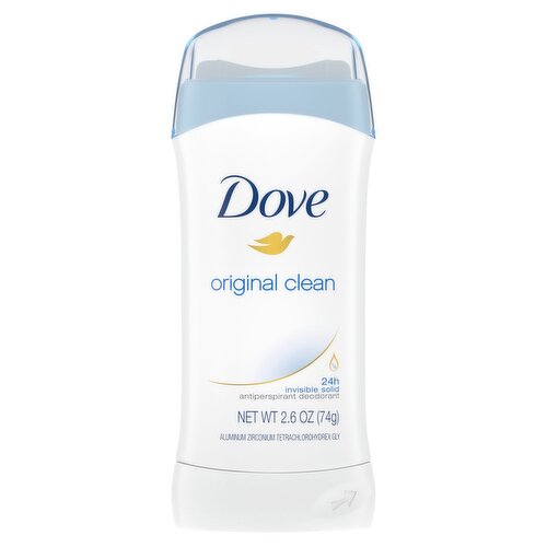 Dove Invisible Solid Original Clean Antiperspirant Deodorant, 2.6 oz