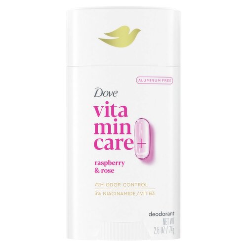 Dove VitaminCare+ Raspberry & Rose Deodorant, 2.6 oz