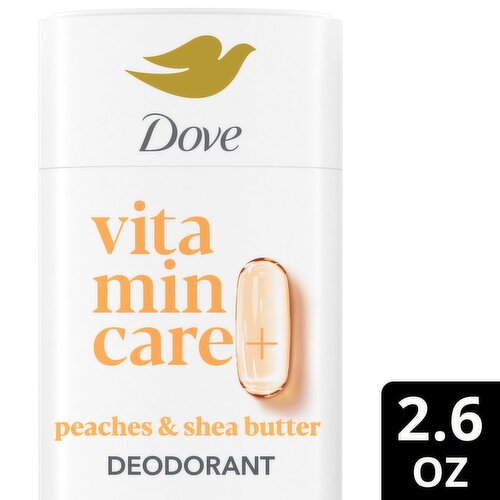 Dove VitaminCare+ Peaches & Shea Butter Deodorant, 2.6 oz