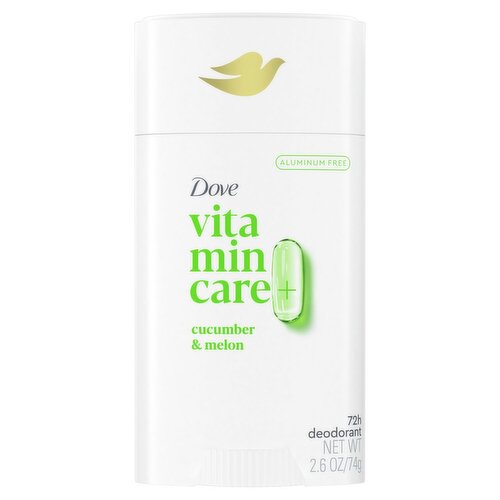 Dove VitaminCare+ Cucumber & Melon Deodorant, 2.6 oz