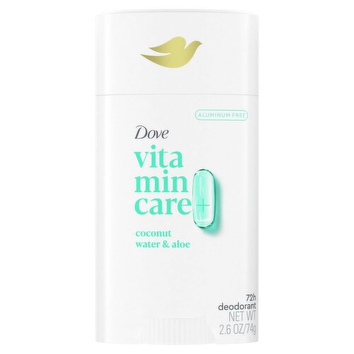 Dove VitaminCare+ Coconut Water & Aloe Deodorant, 2.6 oz